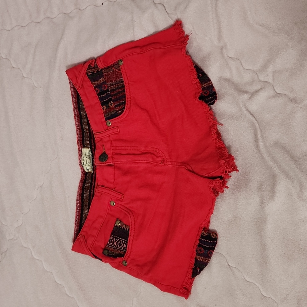 Free people embroidery shorts